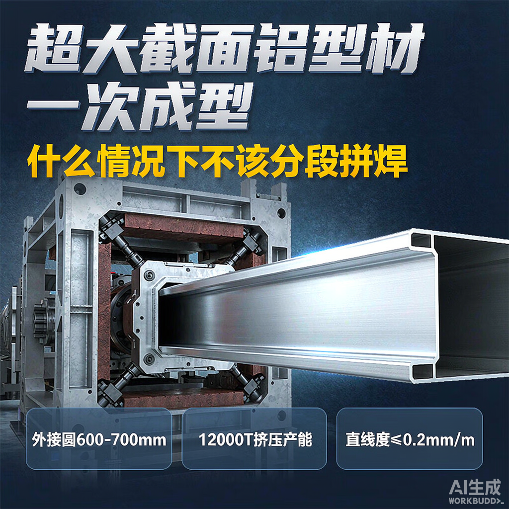 超大截面铝型材一次成型:什么情况下不该分段拼焊